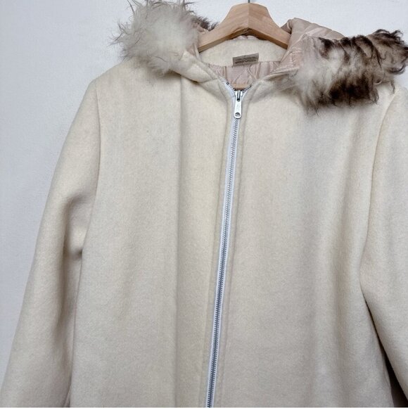 Canadian Sportwear Womens 16 1/2 Wool Northern Faux Fur Hood Trim Parka - Picture 6 of 16